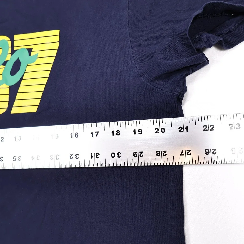 POLO RALPH LAUREN Men's M Navy Blue 1967 Graphic Cotton Classic Fit T-Shirt